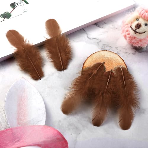 Soarer 300pcs Brown Feathers for Crafts - 3-5inch Craft Feathers Bulk for Wedding Home Party, Dream Catcher Supplies and DIY Crafts(Brown) - Image 5