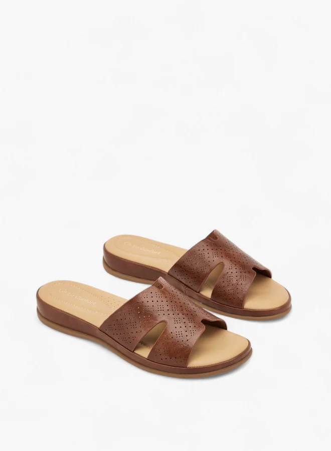 لو كونفورت Laser Cut Detail Slip-On Comfort Sandals