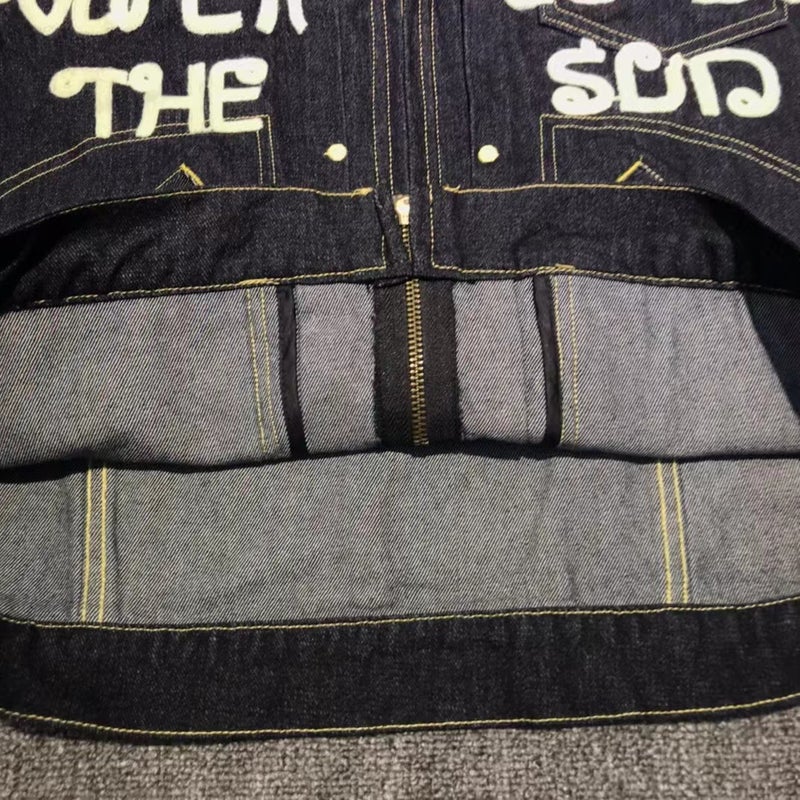 Vintage Washed High Street Cpfm.Xyz Denim Jacket Jacket Men'S And Women'S Denim Jacket Fashion - Image 5