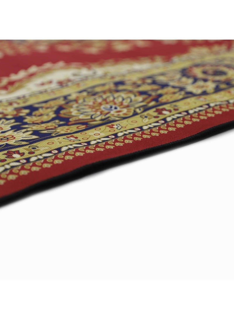 Alkaffary Bashayer Area Rug, Living Room & Majlis Rug, Luxury Heritage Arabic Design High-Quality Materials,100X200 cm, Red - Image 4