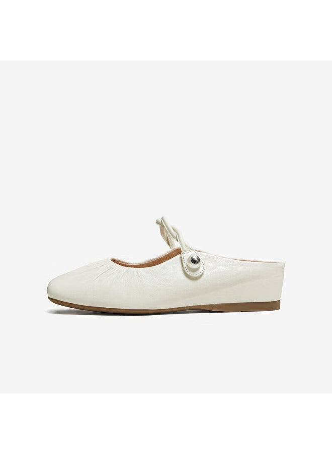 Tata/ta Ta Spring Women's Fashion Casual Mule Shoes New Ysw06ah6 Off-white Size 36 - Image 1