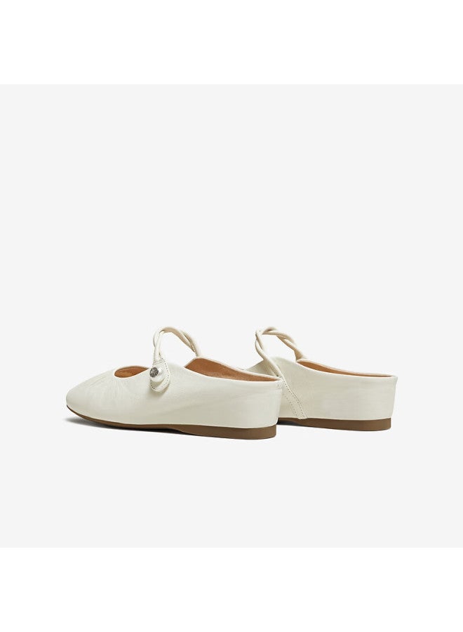 Tata/ta Ta Spring Women's Fashion Casual Mule Shoes New Ysw06ah6 Off-white Size 36 - Image 2