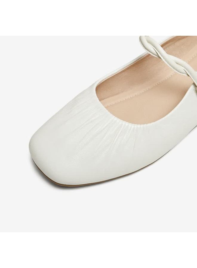 Tata/ta Ta Spring Women's Fashion Casual Mule Shoes New Ysw06ah6 Off-white Size 36 - Image 4