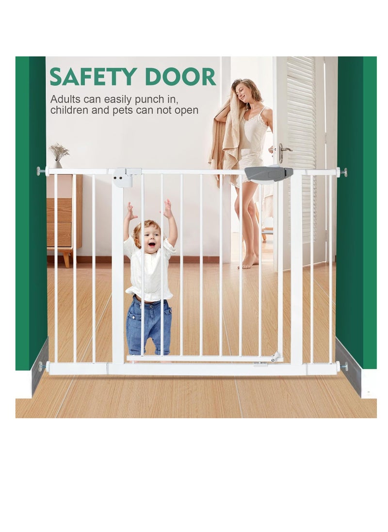 CityRiya-Long Auto Close Safety Baby Gate, Extra Wide Child Gate,Safety Gate for Doors and Stairs,Safety Door Fence, Stair Gate for Kids Toddlers, Doorway Stairway Guardrail, Kitchen Entrance Barrier for Pet Dog (gate,75-84cm)  - Image 3