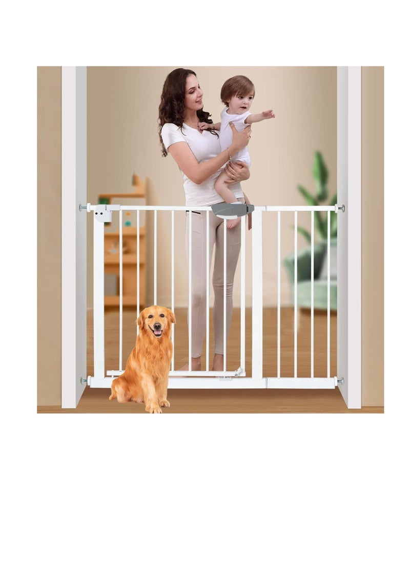 CityRiya-Long Auto Close Safety Baby Gate, Extra Wide Child Gate,Safety Gate for Doors and Stairs,Safety Door Fence, Stair Gate for Kids Toddlers, Doorway Stairway Guardrail, Kitchen Entrance Barrier for Pet Dog (gate,75-84cm)  - Image 4