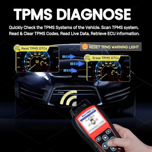 Autel MaxiTPMS TS508WF TPMS Relearn Tool, Upgrade of TS508 / TS408 TPMS Tool, Activate/Relearn All Sensors, Program Autel Sensors, TPMS Reset/Diagnosis, Read/Clear TPMS Code, Free Lifetime Update