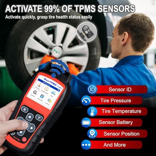 Autel Autel MaxiTPMS TS508WF TPMS Relearn Tool, Upgrade of TS508 / TS408 TPMS Tool, Activate/Relearn All Sensors, Program Autel Sensors, TPMS Reset/Diagnosis, Read/Clear TPMS Code, Free Lifetime Update - Image 4