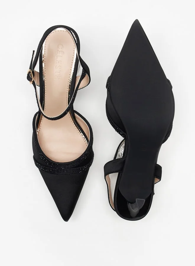 سيليست Women's Slingback Pumps with Stiletto Heels