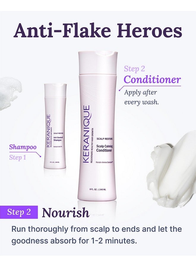 Keranique Scalp Restoring Conditioner for Women - Moisturizing & Exfoliating Conditioner for Dry Scalp - Sulfate-Free, Gentle for Colored Hair - Deep Conditioner for Damaged Hair with Keratin - Image 5