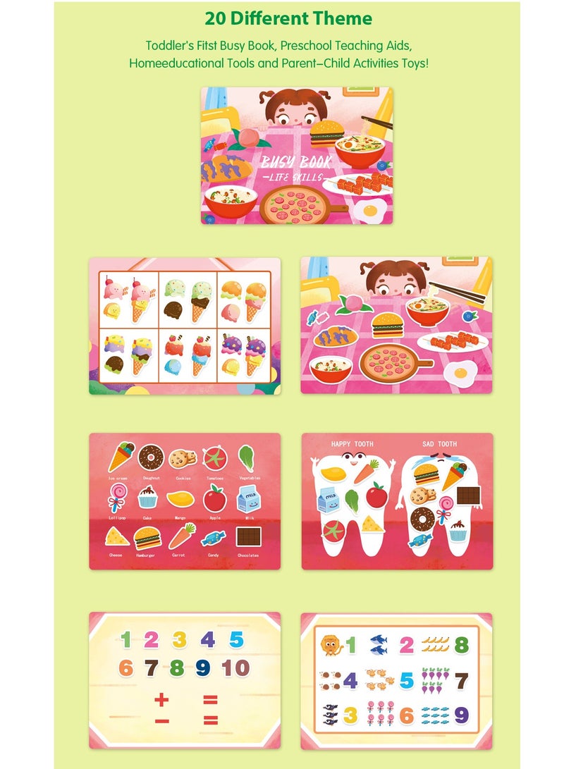 Busy Book with Life-themed Content, Preschool Learning Toy Book for Children, Early Education and Enlightenment Quiet Book - Image 2