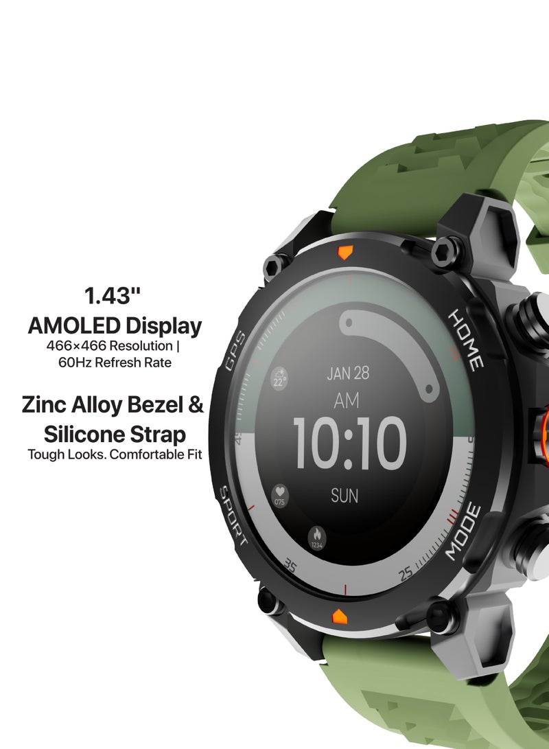 Seeken Gravity Xtrek Smart Watches for Men | Automatic Watch for Men with Built-in GPS | Bluetooth Smart Watch with AMOLED Display, 100+ Sports Modes | 5ATM Waterproof | Black - Image 5