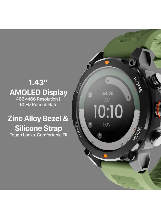 Seeken Gravity Xtrek Smart Watches for Men | Automatic Watch for Men with Built-in GPS | Bluetooth Smart Watch with AMOLED Display, 100+ Sports Modes | 5ATM Waterproof | Black - Image 5