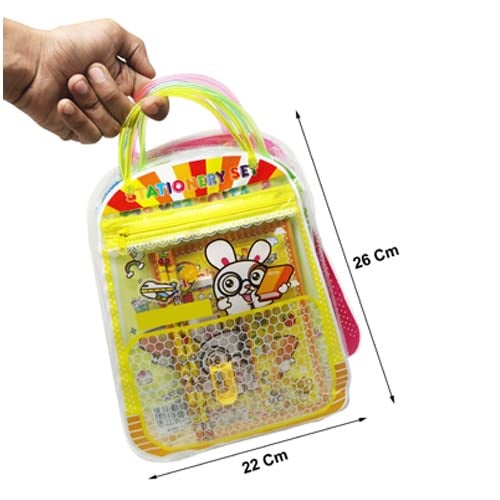 PARTEET Mix Stationery Gift Set In A Bag For Kids (Multi Color, Pack Of 6, Fabric, Modern, Multicolor) - Image 4