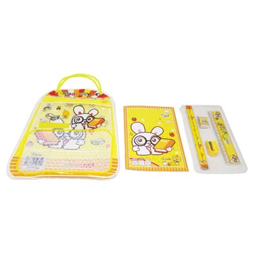 PARTEET Mix Stationery Gift Set In A Bag For Kids (Multi Color, Pack Of 6, Fabric, Modern, Multicolor) - Image 2