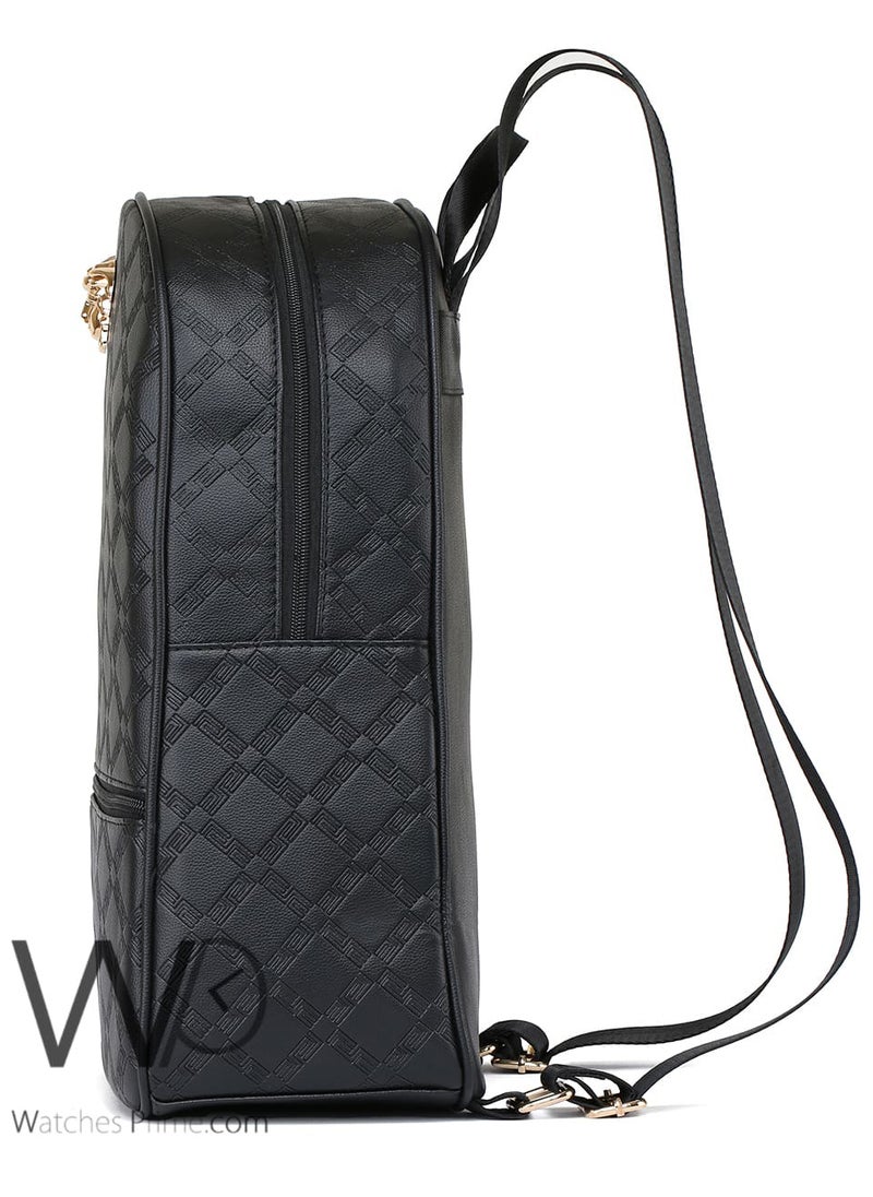 Versace Jeans Versace Backpack Black Leather Men Laptop Bag  - Image 5