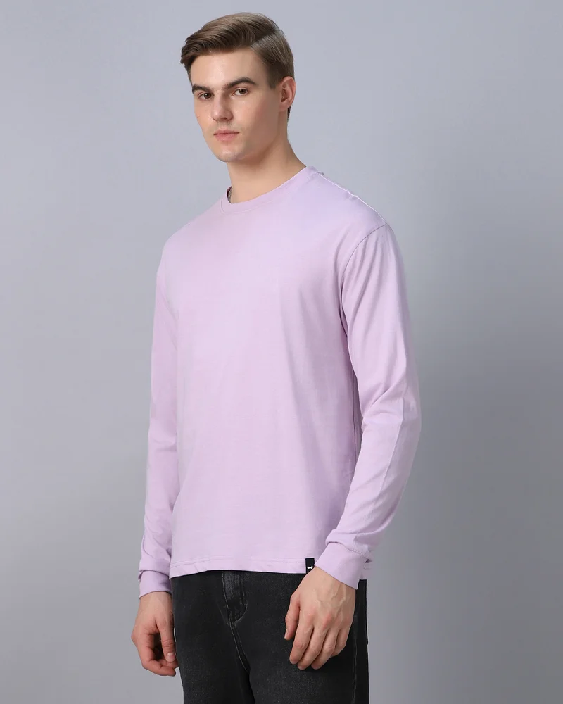 bewakoof Men's Purple Oversized T-shirt