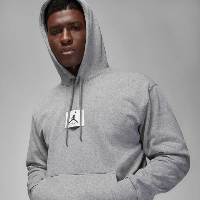 Jordan Grey Men's Flight Fleece Pullover Hoodie for Men | Best Price UAE