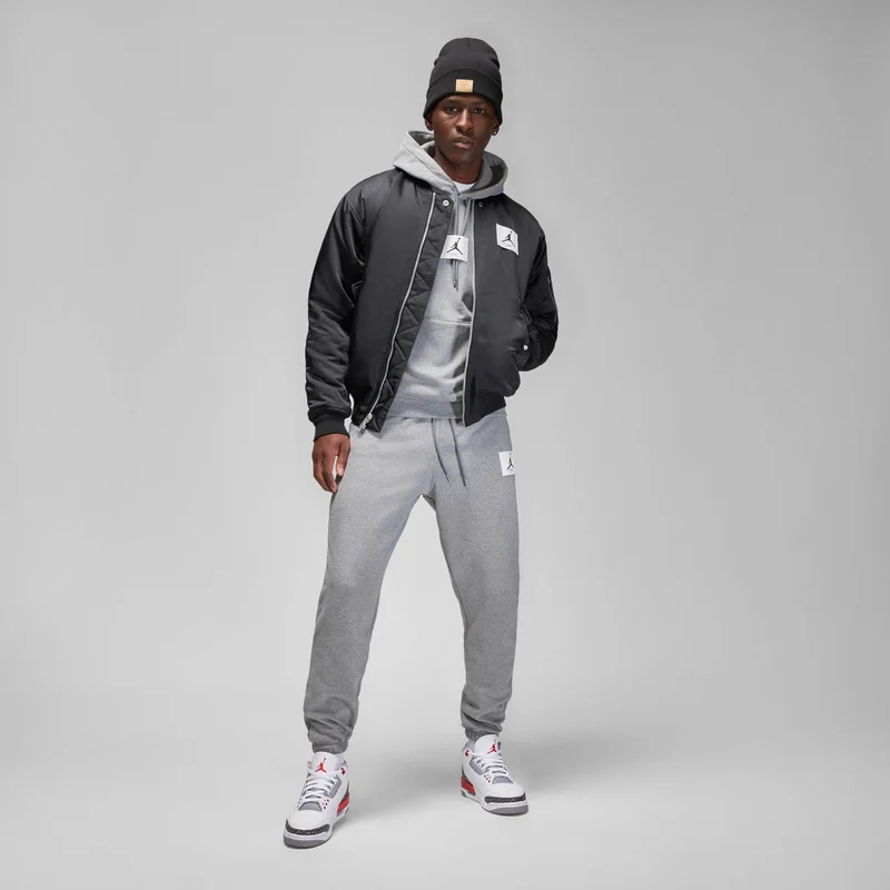 Jordan Grey Men's Flight Fleece Pullover Hoodie for Men | Best Price UAE