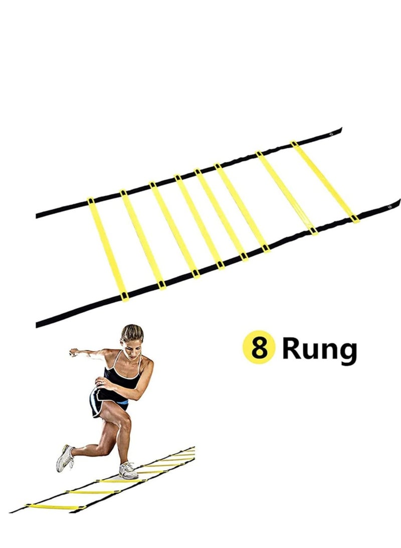 Zikra Agility Ladder, Footwork Speed Training Drill Ladder, Agility Training Speed 8 Rung 13ft for Soccer, Football, Sports Training, Speed Agility Flexibility Ladder with Carrying Bag - Image 2
