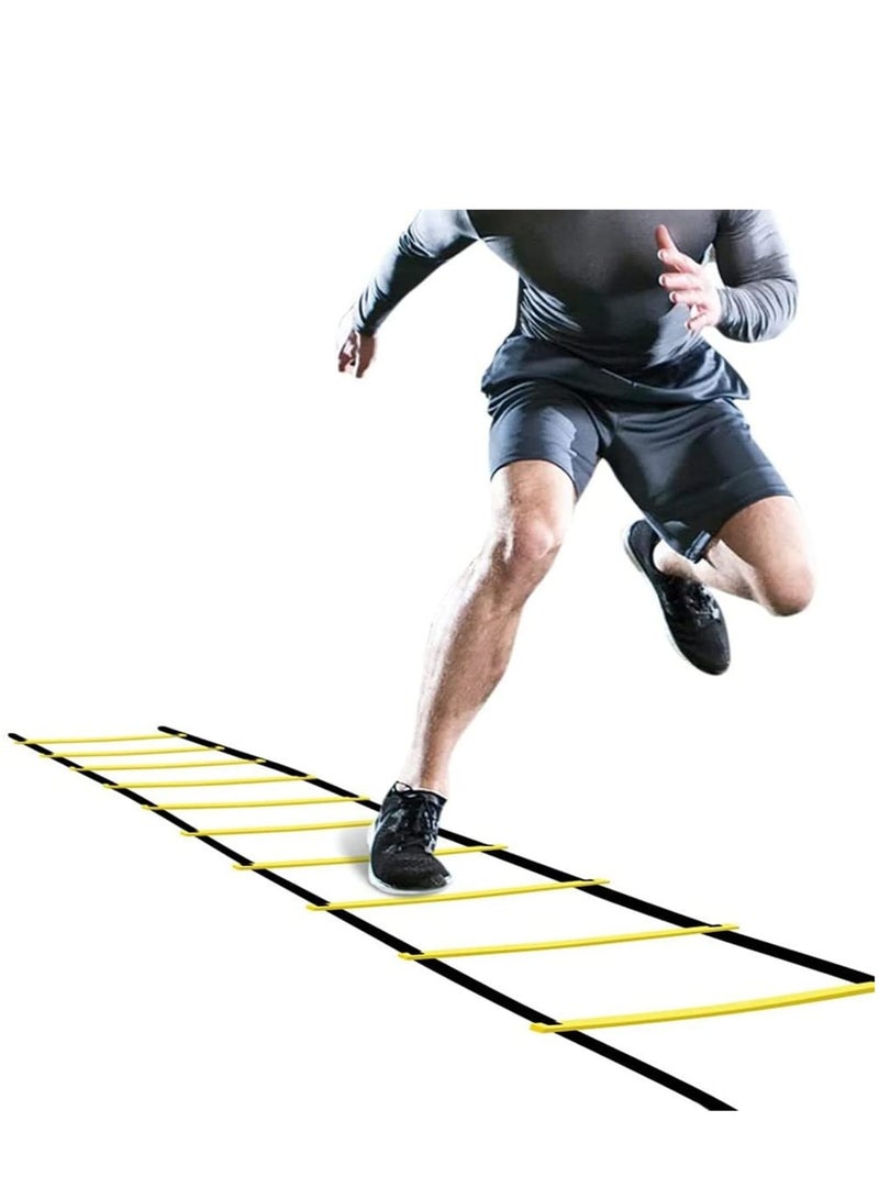 Zikra Agility Ladder, Footwork Speed Training Drill Ladder, Agility Training Speed 8 Rung 13ft for Soccer, Football, Sports Training, Speed Agility Flexibility Ladder with Carrying Bag - Image 1