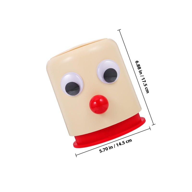 Cartoon Press Lid Mini Trash Can Small Plastic Wastebasket For Office Desk Bathroom - Image 3