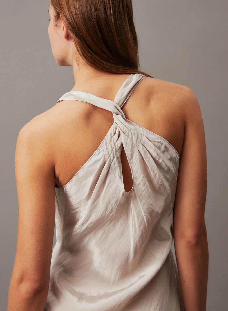 كالفن كلاين فستان سهل الارتداء بقصة سليم وتصميم ملتف من الخلف - Image 3