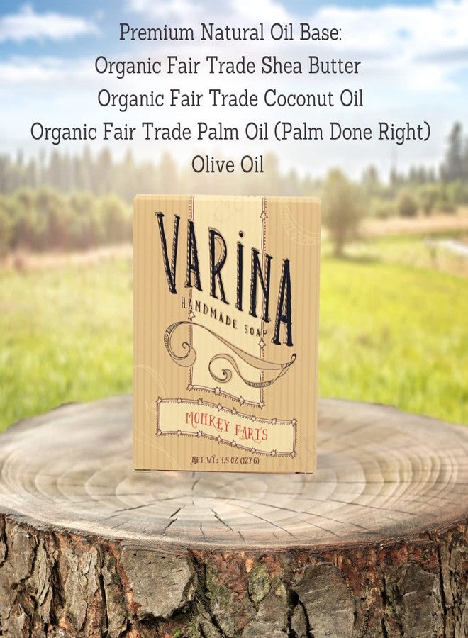 Varina Natural Monkey Farts Bar Soap - Gentle Cleansing for Sensitive Skin, Fruity - 3 Pack - Image 2