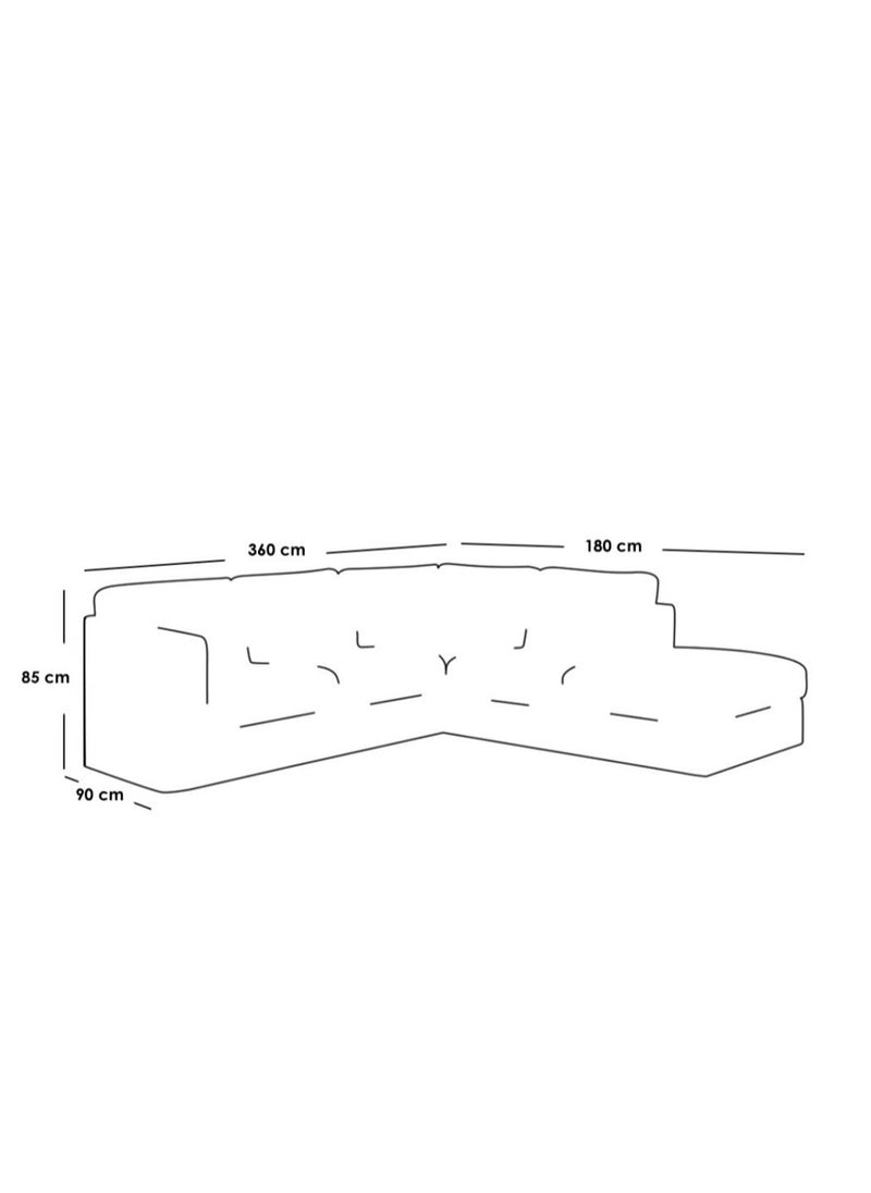 Betak - Swedish Wood and Linen L-shape Sofa - Blue - Image 1