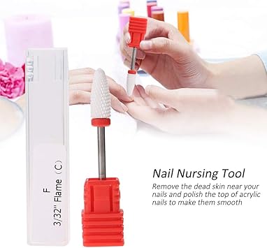 Salmue Nail Drill Bit Ceramic Nail Drill Bit Electric Manicure Machine Accessories for Wiping Nail Gel Pedicure Nail Milling Cutter Rotary Nail File DIY Nail Design Tool for PersonalSalon 04 - Image 2