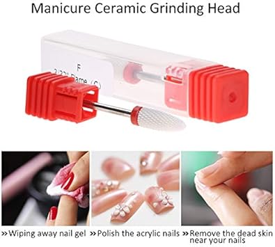 Salmue Nail Drill Bit Ceramic Nail Drill Bit Electric Manicure Machine Accessories for Wiping Nail Gel Pedicure Nail Milling Cutter Rotary Nail File DIY Nail Design Tool for PersonalSalon 04 - Image 3