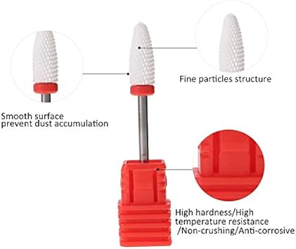 Salmue Nail Drill Bit Ceramic Nail Drill Bit Electric Manicure Machine Accessories for Wiping Nail Gel Pedicure Nail Milling Cutter Rotary Nail File DIY Nail Design Tool for PersonalSalon 04 - Image 4