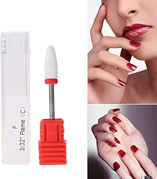 Salmue Nail Drill Bit Ceramic Nail Drill Bit Electric Manicure Machine Accessories for Wiping Nail Gel Pedicure Nail Milling Cutter Rotary Nail File DIY Nail Design Tool for PersonalSalon 04 - Image 5