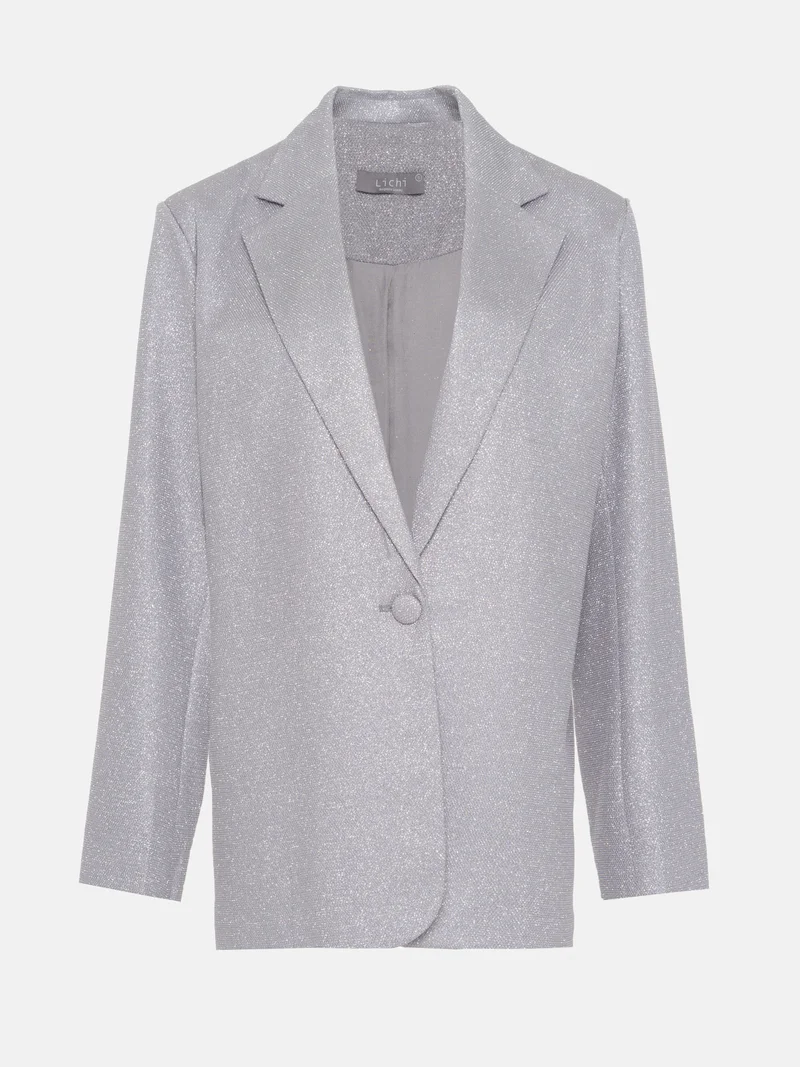 Lichi Metallic single-breasted blazer