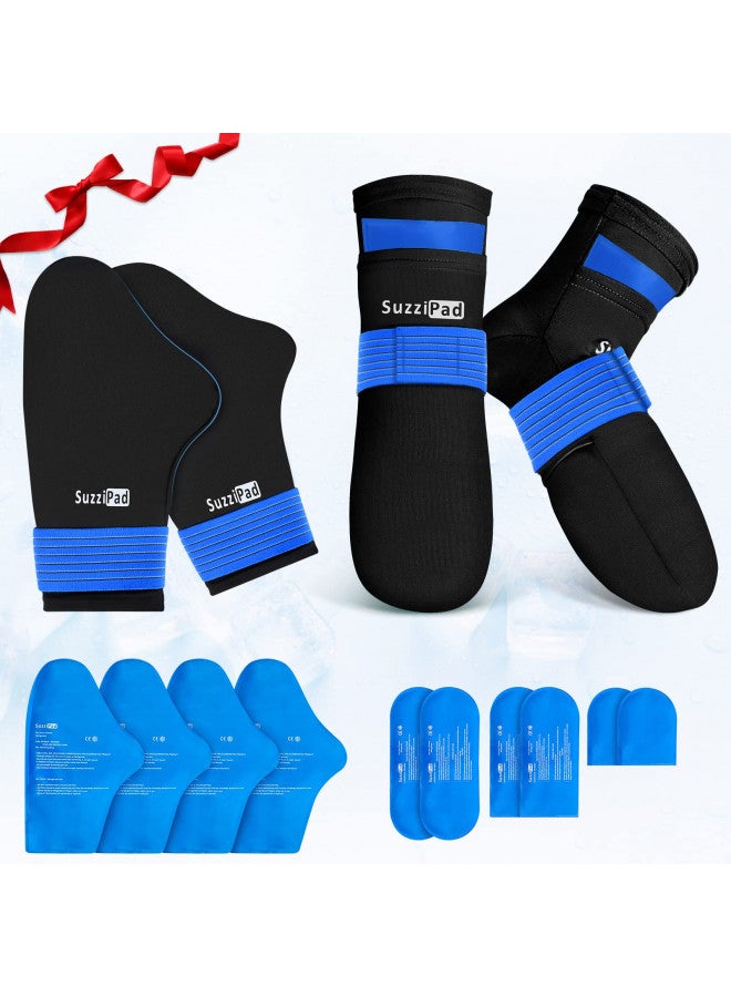 SUZZIPAD SuzziPad Cold Therapy Socks & Hand Ice Pack, Cold Gloves for Chemotherapy Neuropathy, Chemo Care Package for Women and Men, Ideal for Plantar Fasciitis, Carpal Tunnel, Arthritis Foot Pain Relief, S/M - Image 1
