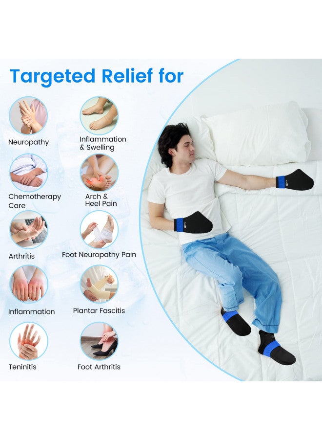 SUZZIPAD SuzziPad Cold Therapy Socks & Hand Ice Pack, Cold Gloves for Chemotherapy Neuropathy, Chemo Care Package for Women and Men, Ideal for Plantar Fasciitis, Carpal Tunnel, Arthritis Foot Pain Relief, S/M - Image 2