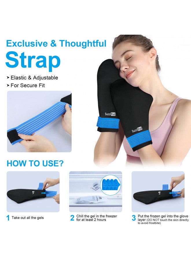 SUZZIPAD SuzziPad Cold Therapy Socks & Hand Ice Pack, Cold Gloves for Chemotherapy Neuropathy, Chemo Care Package for Women and Men, Ideal for Plantar Fasciitis, Carpal Tunnel, Arthritis Foot Pain Relief, S/M - Image 5