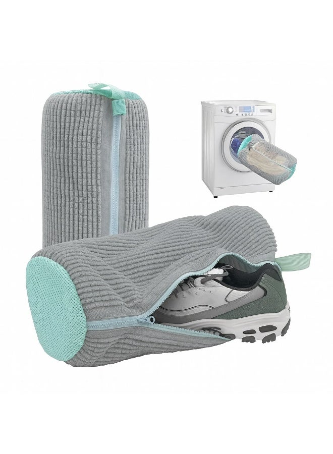 SR 2PCS Shoe Washing Bag for Washing Machine, Laundry Shoe Bag For Washer And Dryer, Reusable Shoe Washing Bag for All Shoe Types And Sizes (Gray) - Image 1