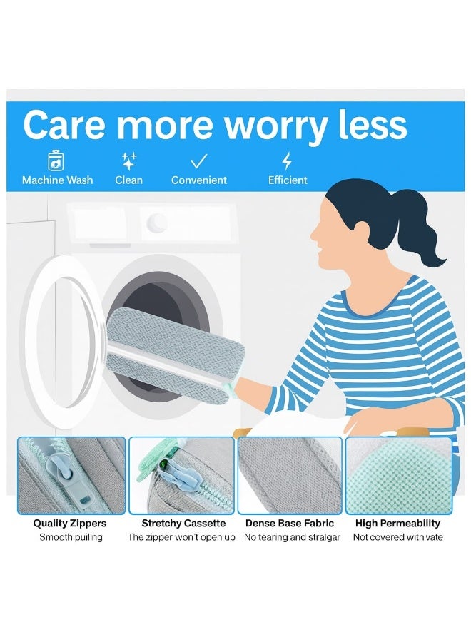 SR 2PCS Shoe Washing Bag for Washing Machine, Laundry Shoe Bag For Washer And Dryer, Reusable Shoe Washing Bag for All Shoe Types And Sizes (Gray) - Image 4