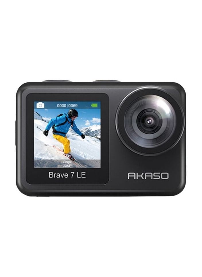 Akaso - AKASO Brave 7 LE 4K30FPS 20MP WiFi Action Camera with Touch Screen Vlog Camera EIS 2.0 Remote Control 131 Feet Underwater Camera with 2X 1350mAh Batteries Support External Microphone - Image 1
