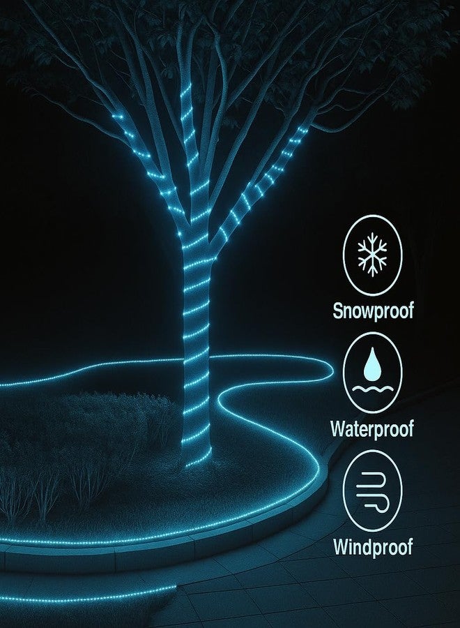 Gesto 5 Meter Rope LED Strip Lights | 120 LED/Mtr Waterproof Outdoor Lights for Balcony, Home Decor, Cove Light for False Ceiling | Flexible, Cuttable Strip Light for Diwali Decoration - Ice Blue - Image 2