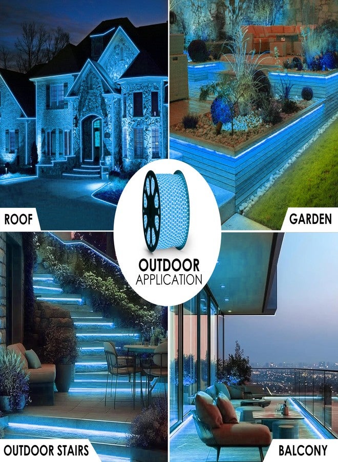 Gesto 5 Meter Rope LED Strip Lights | 120 LED/Mtr Waterproof Outdoor Lights for Balcony, Home Decor, Cove Light for False Ceiling | Flexible, Cuttable Strip Light for Diwali Decoration - Ice Blue - Image 4