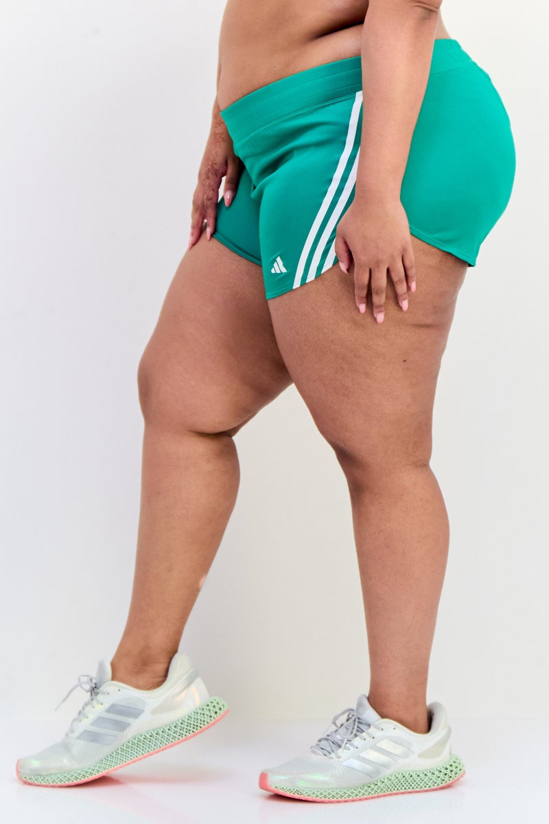 Adidas Women Sportswear Fit 2 Inseam Running Shorts, Green - Image 2