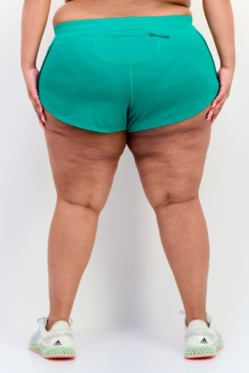 Adidas Women Sportswear Fit 2 Inseam Running Shorts, Green - Image 3