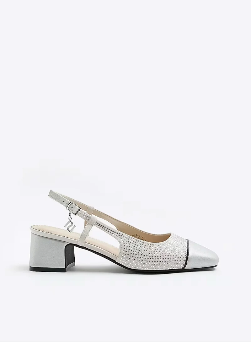 RIVER ISLAND Block Heatseal Slingback Sandals