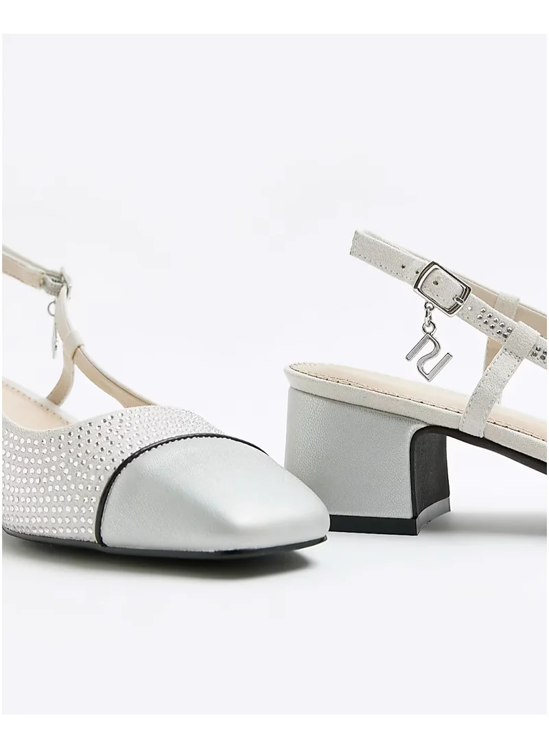 RIVER ISLAND Block Heatseal Slingback Sandals