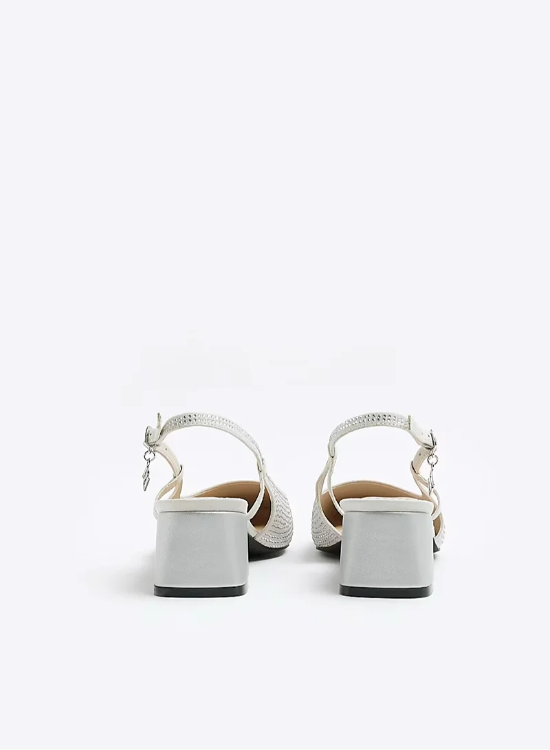 RIVER ISLAND Block Heatseal Slingback Sandals