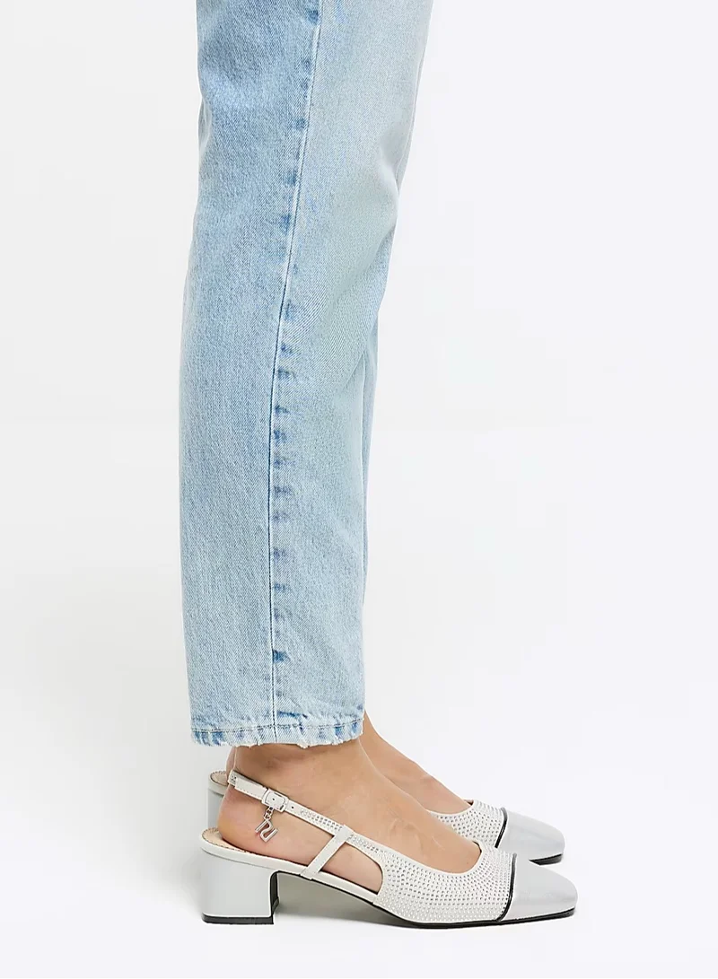 RIVER ISLAND Block Heatseal Slingback Sandals