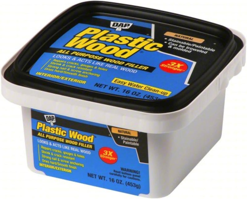 DAP Plastic Wood All Purpose Wood Filler - 16 oz Natural Latex Formula - Image 1