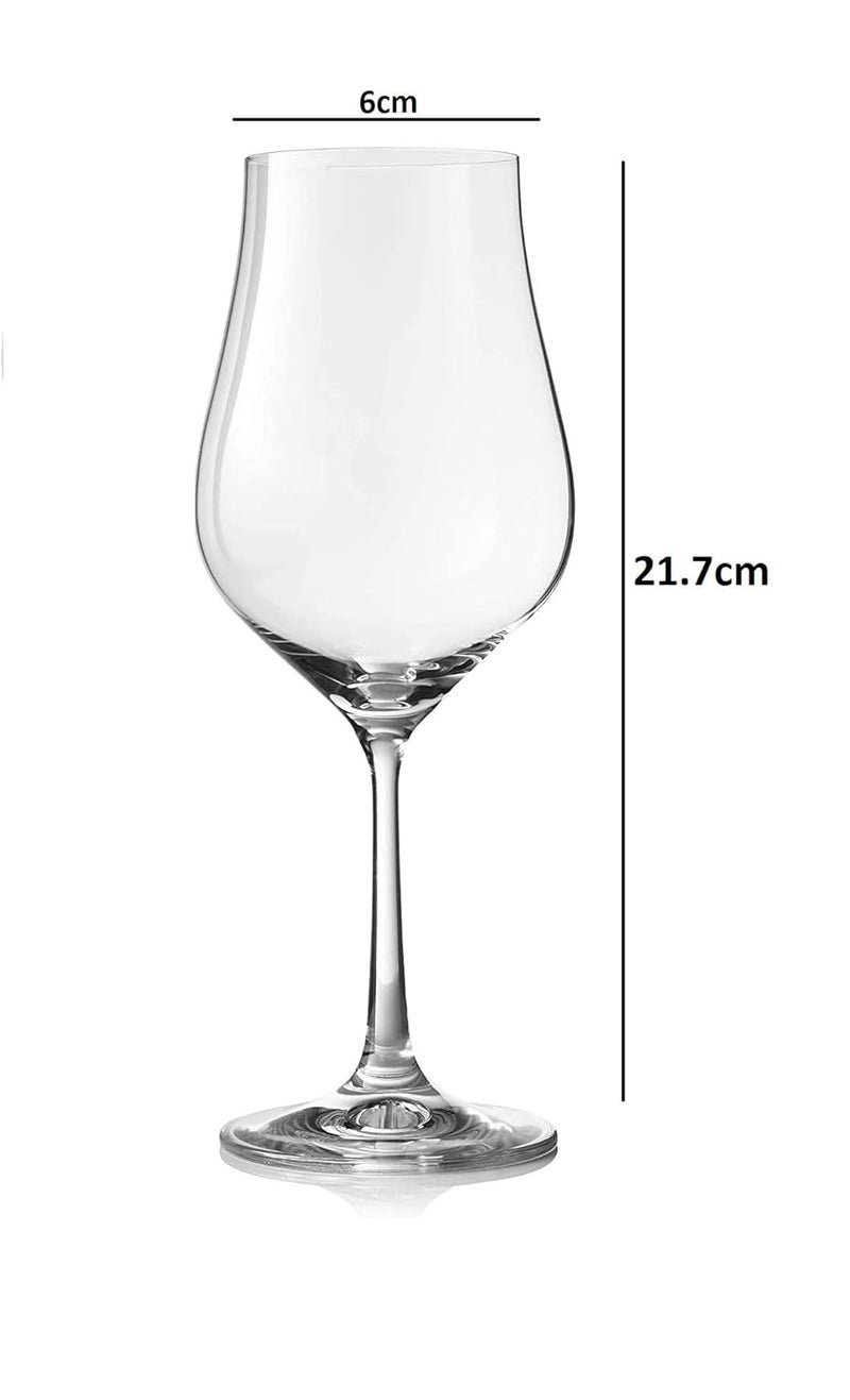 Bohemia Crystal Bohemia Crystal Tulipa Red Wine Glass Set 350ml Set of 6 Elegant Crystal Wine Glasses for Wine Tasting Special Occasions Gifting Premium Gift Packaging  - Image 5