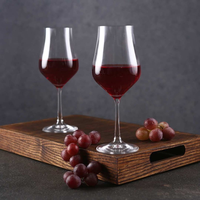 Bohemia Crystal Bohemia Crystal Tulipa Red Wine Glass Set 350ml Set of 6 Elegant Crystal Wine Glasses for Wine Tasting Special Occasions Gifting Premium Gift Packaging  - Image 3